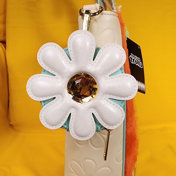 Loungefly X Good Luck Trolls Classic Trolls Plush Glitter Tote Crossbody Bag NEW - Picture 4 of 13